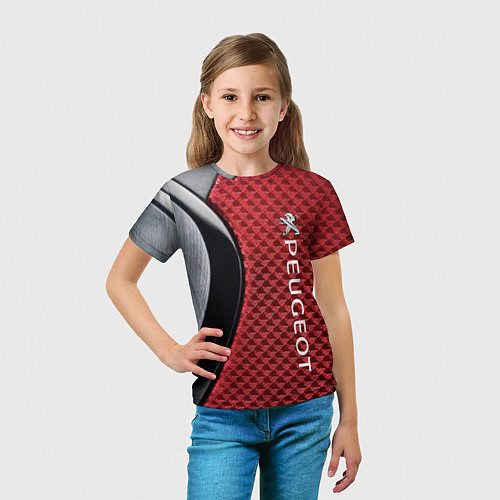 Детская футболка Peugeot texture / 3D-принт – фото 5