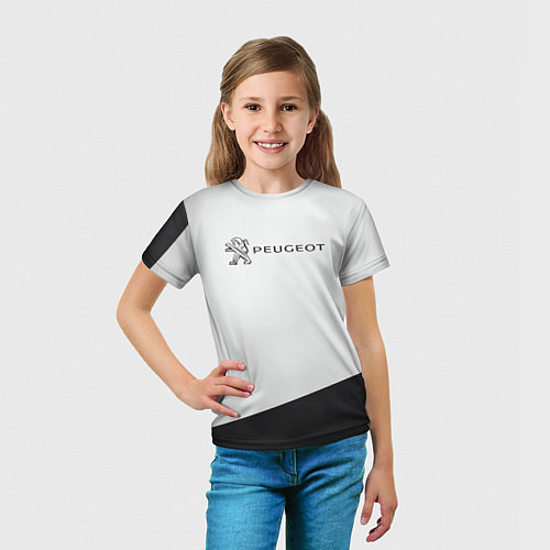 Детская футболка Peugeot геометрия / 3D-принт – фото 5