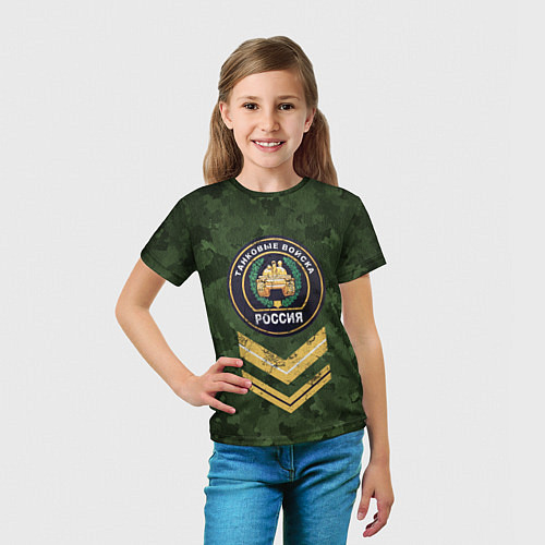 Детская футболка Эмблема Танковых Войск / 3D-принт – фото 5