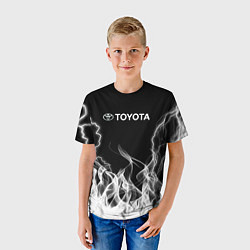 Футболка детская Toyota Молния с огнем, цвет: 3D-принт — фото 2