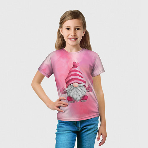 Детская футболка Зимний гном / 3D-принт – фото 5