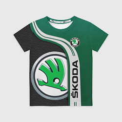 Футболка детская SKODA AUTO ШКОДА АВТО, цвет: 3D-принт