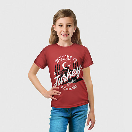 Детская футболка Турция - Turkey / 3D-принт – фото 5