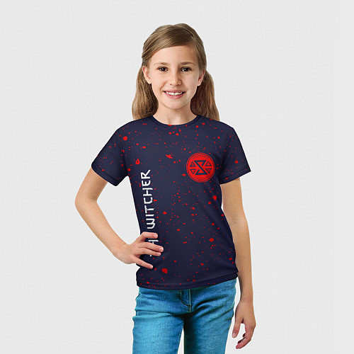 Детская футболка THE WITCHER Брызги / 3D-принт – фото 5