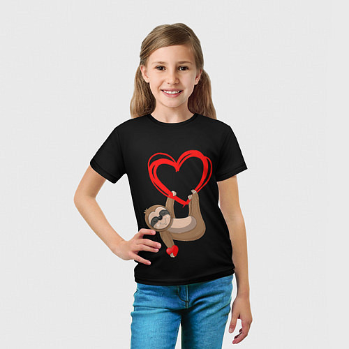 Детская футболка Ленивая любовь / 3D-принт – фото 5