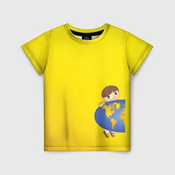 Футболка детская Мальчик из советского Атласа Мир, цвет: 3D-принт