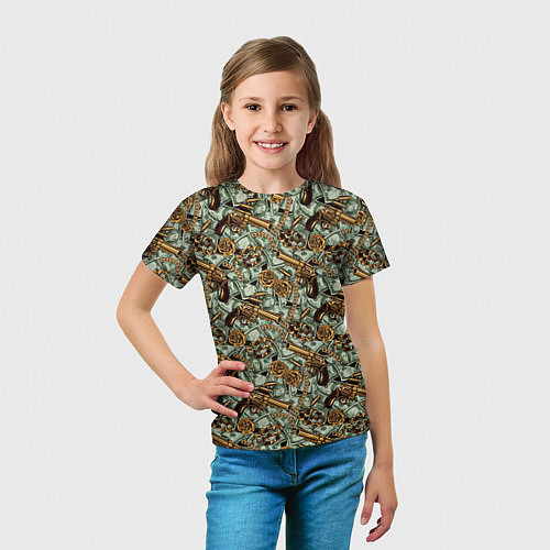 Детская футболка Баксы, Оружие, Золото / 3D-принт – фото 5