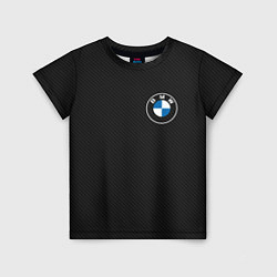 Футболка детская BMW LOGO CARBON ЧЕРНЫЙ КАРБОН, цвет: 3D-принт