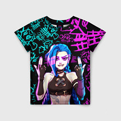 Футболка детская JINX ДЖИНКС NEON PATTERN, цвет: 3D-принт