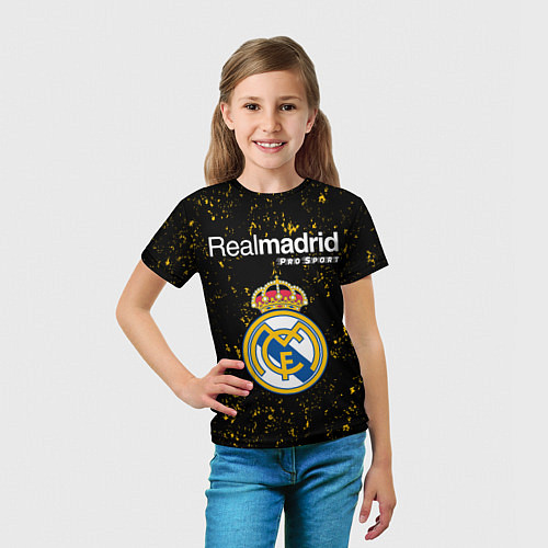 Детская футболка РЕАЛ МАДРИД Pro Sport Потертости / 3D-принт – фото 5