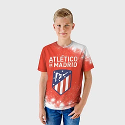 Футболка детская ATLETICO MADRID Брызги, цвет: 3D-принт — фото 2