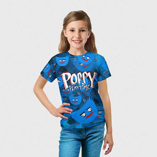 Детская футболка Poppy Playtime Pattern background / 3D-принт – фото 5
