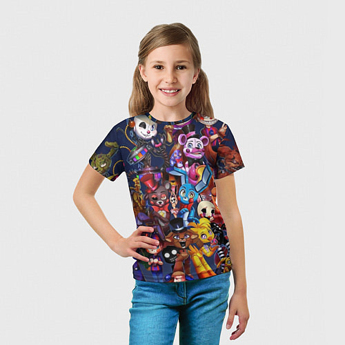 Детская футболка Cute Fnaf Pattern / 3D-принт – фото 5