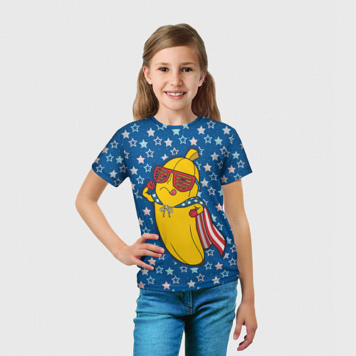 Детская футболка Банан в звездах / 3D-принт – фото 5