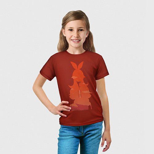 Детская футболка Эмбер-скаут Мондштада / 3D-принт – фото 5