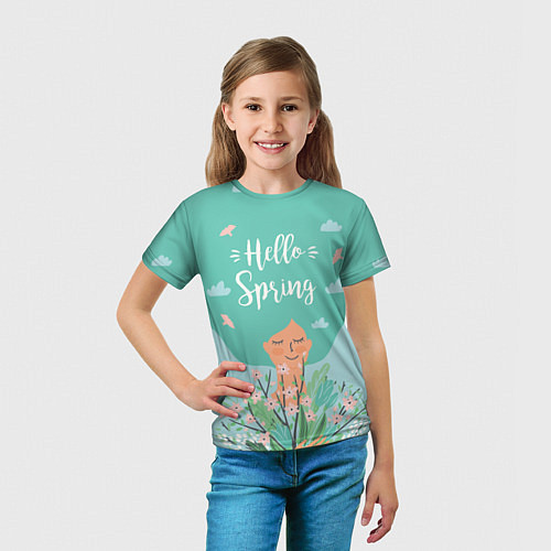Детская футболка Hello spring / 3D-принт – фото 5