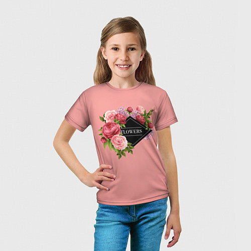 Детская футболка Flower street / 3D-принт – фото 5