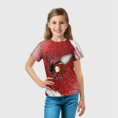 Детская футболка FNAF - ФОКСИ - Краска / 3D-принт – фото 5