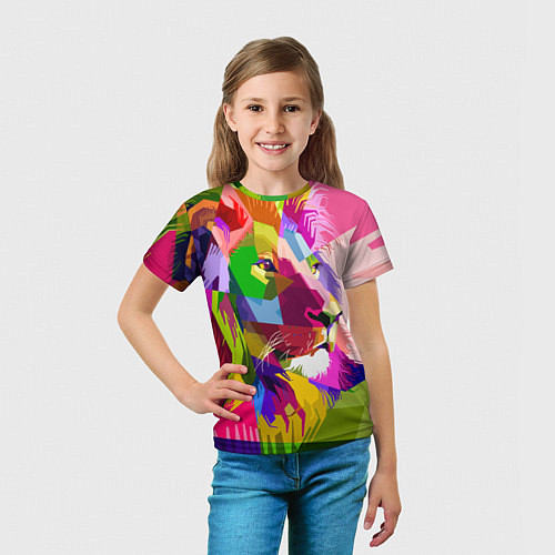 Детская футболка Lion abstraction / 3D-принт – фото 5
