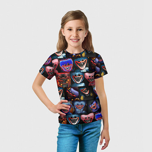 Детская футболка POPPY PLAYTIME - РАЗНЫЙ ХАГГИ ВАГГИ / 3D-принт – фото 5