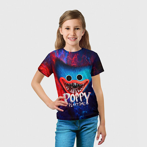 Детская футболка ХАГИ ВАГИ В КОСМОСЕ POPPY PLAYTIME SPACE / 3D-принт – фото 5