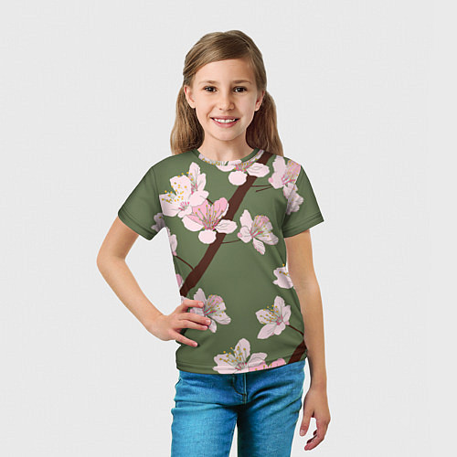 Детская футболка Деревья весной / 3D-принт – фото 5