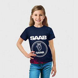 Футболка детская SAAB - Краска, цвет: 3D-принт — фото 2