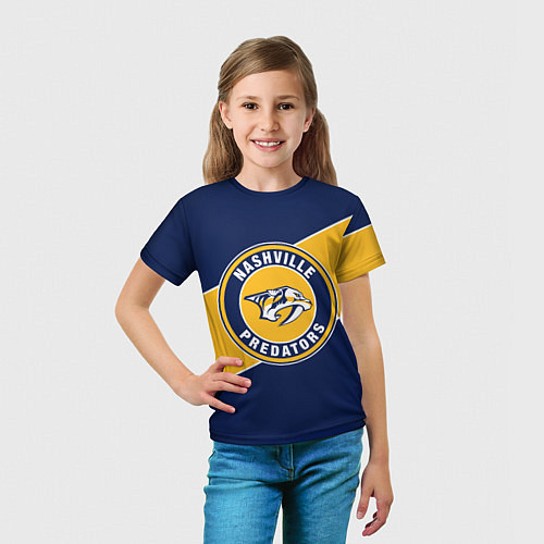 Детская футболка Нэшвилл Предаторз , Nashville Predators / 3D-принт – фото 5