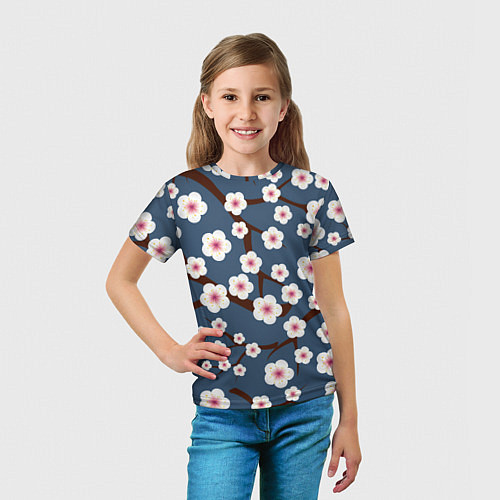 Детская футболка Цветущее дерево / 3D-принт – фото 5