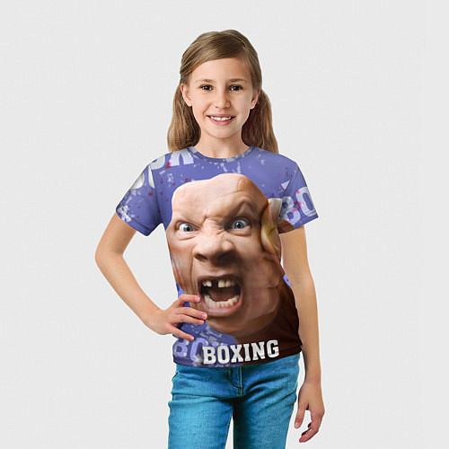 Детская футболка Boxing - фиолетовый / 3D-принт – фото 5