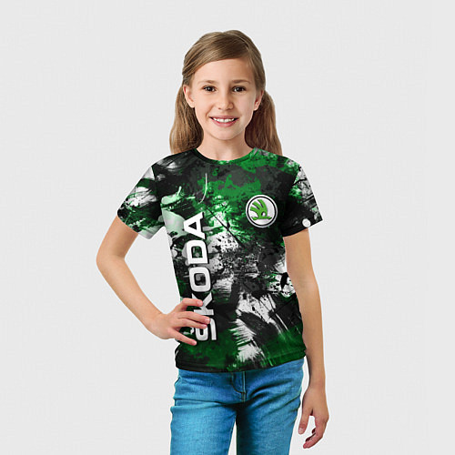 Детская футболка Skoda Sport Style Шкода / 3D-принт – фото 5