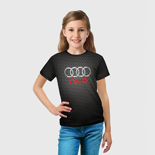 Детская футболка Audi карбон / 3D-принт – фото 5
