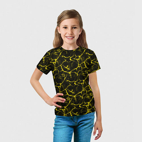 Детская футболка Yellow Ripple Желтая Рябь / 3D-принт – фото 5