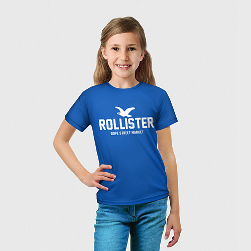 Детская футболка Узор Blue Rollister Dope Street Market / 3D-принт – фото 5