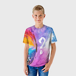 Футболка детская Где пол бабочки?, цвет: 3D-принт — фото 2