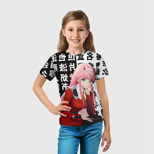 Детская футболка Ноль два Любимый во франксе Zero Two / 3D-принт – фото 5