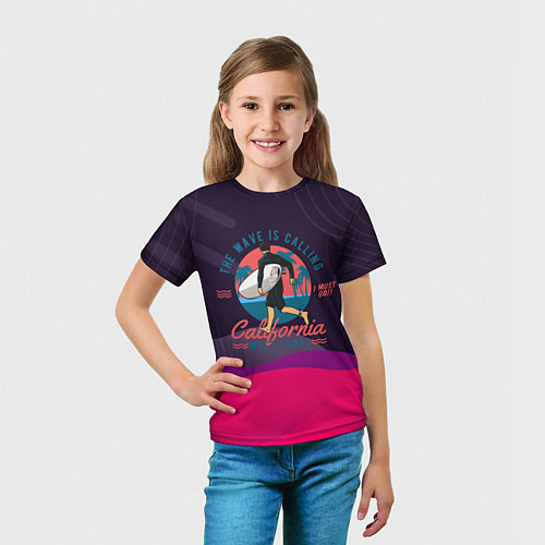 Детская футболка Серфинг и лето / 3D-принт – фото 5