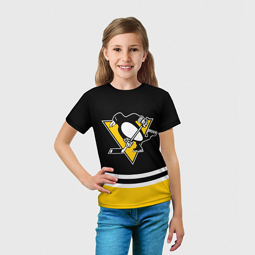 Детская футболка Pittsburgh Penguins Питтсбург Пингвинз / 3D-принт – фото 5