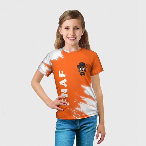 Детская футболка ФНАФ - ФРЕДДИ - Краска / 3D-принт – фото 5