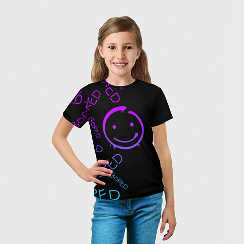 Детская футболка Neon Bored Half pattern / 3D-принт – фото 5