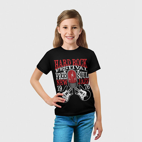 Детская футболка HARD ROCK FESTIVAL / 3D-принт – фото 5