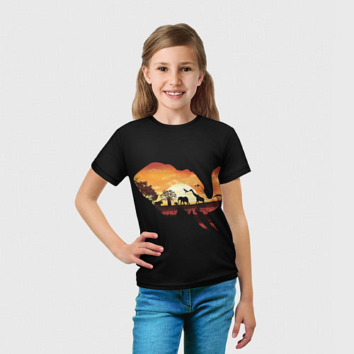 Детская футболка Душа природы - слон / 3D-принт – фото 5