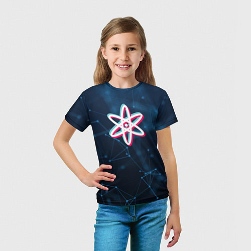 Детская футболка Атомно-молекулярный глитч / 3D-принт – фото 5