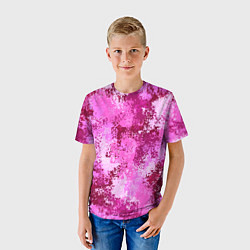 Футболка детская Спортивный камуфляж Пикси - Питахайя, цвет: 3D-принт — фото 2