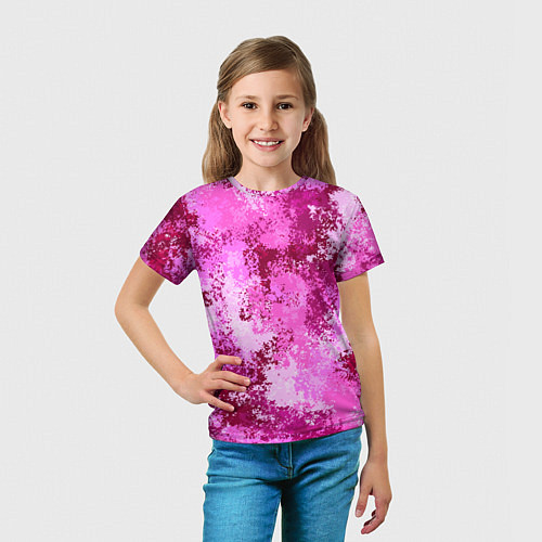 Детская футболка Спортивный камуфляж Пикси - Питахайя / 3D-принт – фото 5