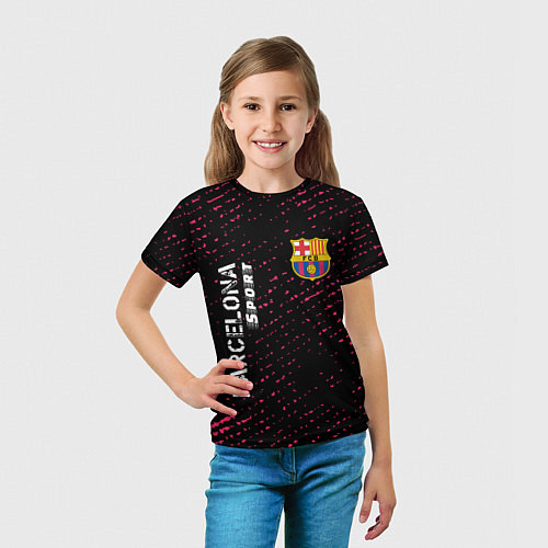 Детская футболка БАРСЕЛОНА Barcelona Sport - Потертости / 3D-принт – фото 5