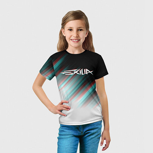 Детская футболка EXILIA GLITCH LOGO / 3D-принт – фото 5