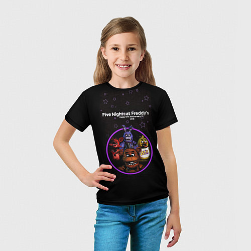 Детская футболка Five Nights at Freddys - персонажи из игры / 3D-принт – фото 5