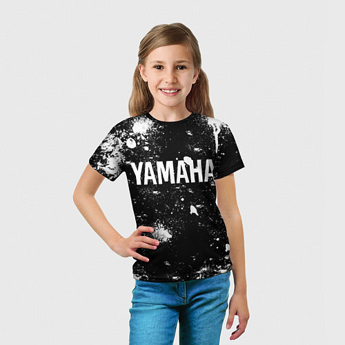 Детская футболка YAMAHA - БРЫЗГИ / 3D-принт – фото 5