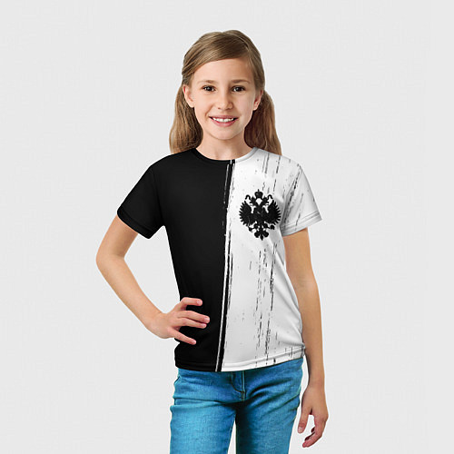 Детская футболка RUSSIAN EMPIRE - ГЕРБ Краски / 3D-принт – фото 5